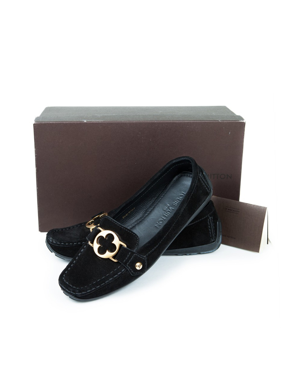 Mocassins LOUIS VUITTON T 37 daim marron