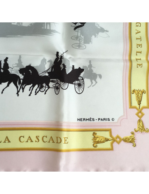 Carré HERMES "Les Bois de Boulogne" en soie