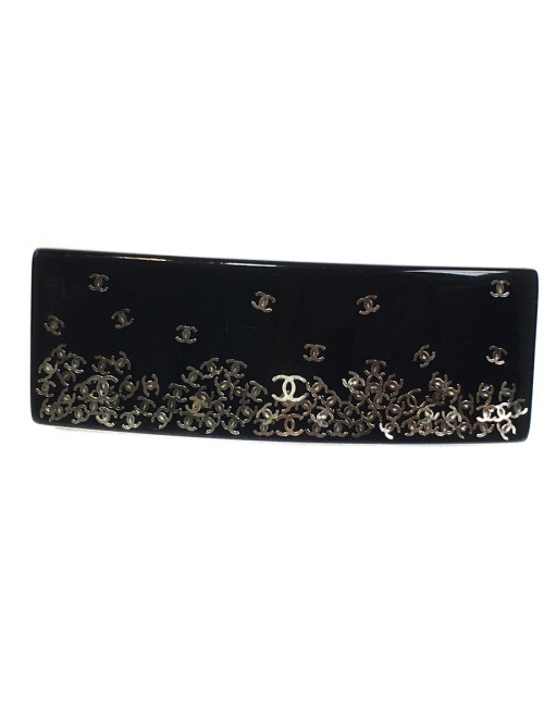 Barrette CHANEL inclusion de CC dorés