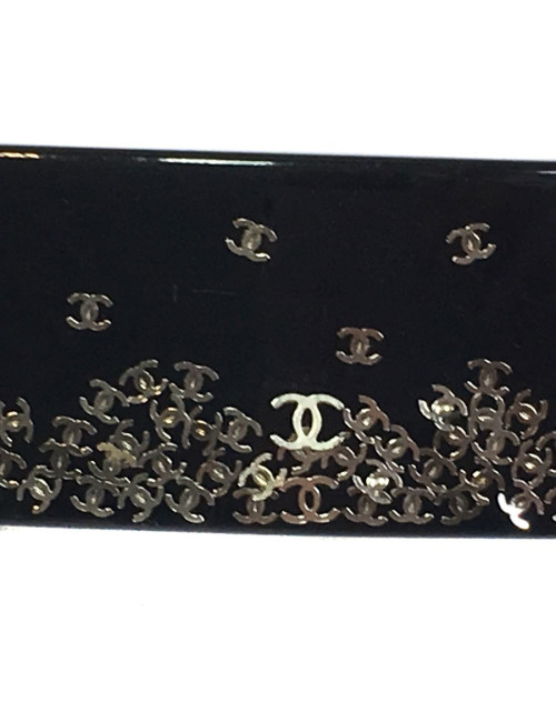 Barrette CHANEL inclusion de CC dorés