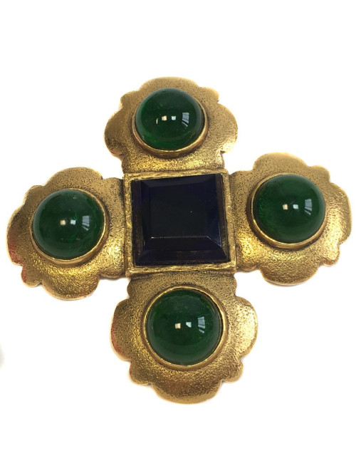 Parure CHANEL broche et boucles d'oreille Vintage