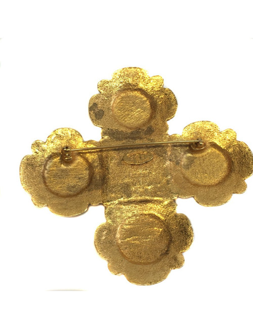 Parure CHANEL broche et boucles d'oreille Vintage