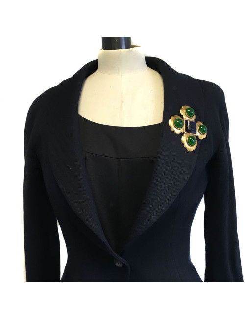 Parure CHANEL broche et boucles d'oreille Vintage