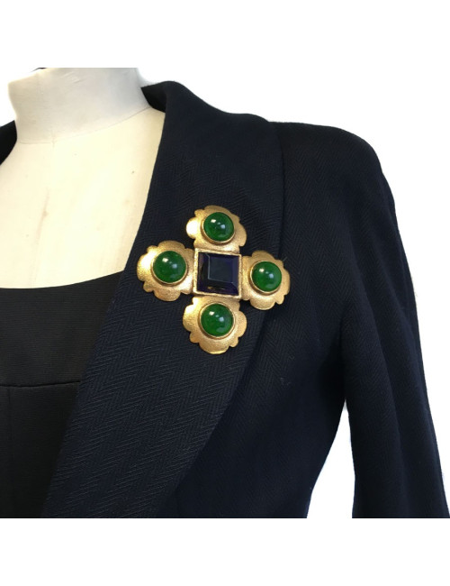 Parure CHANEL broche et boucles d'oreille Vintage