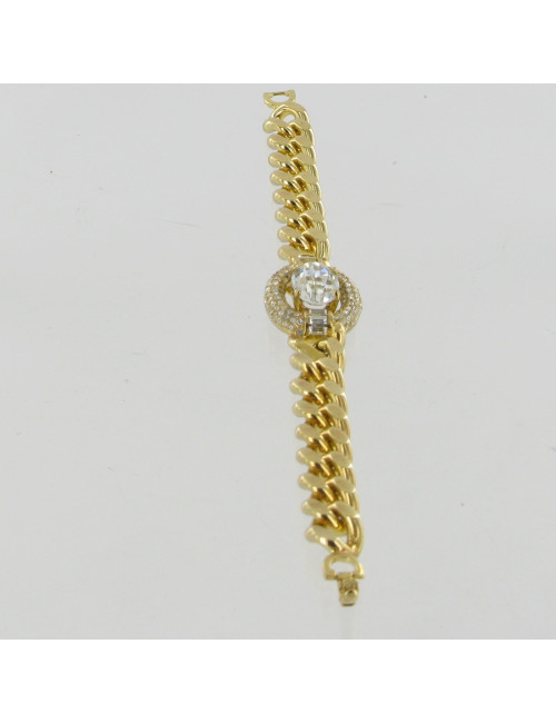 Bracelet gourmette doré cristal CHRISTIAN DIOR