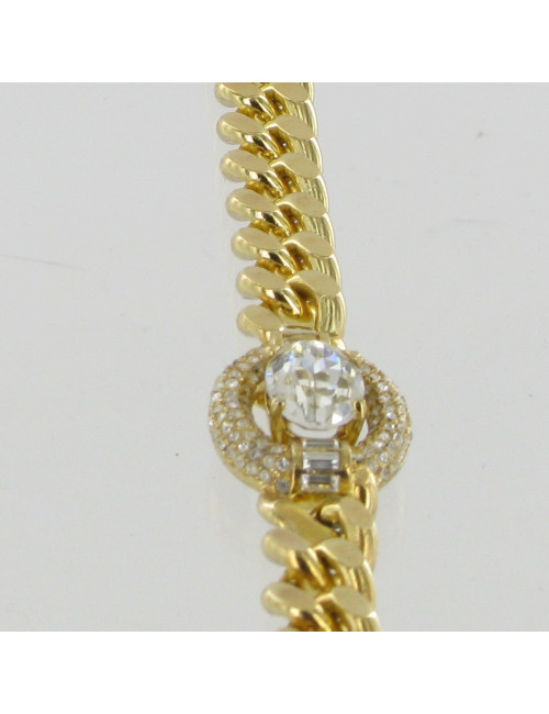 Bracelet gourmette doré cristal CHRISTIAN DIOR