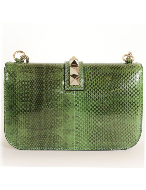 sac VALENTINO en serpent vert