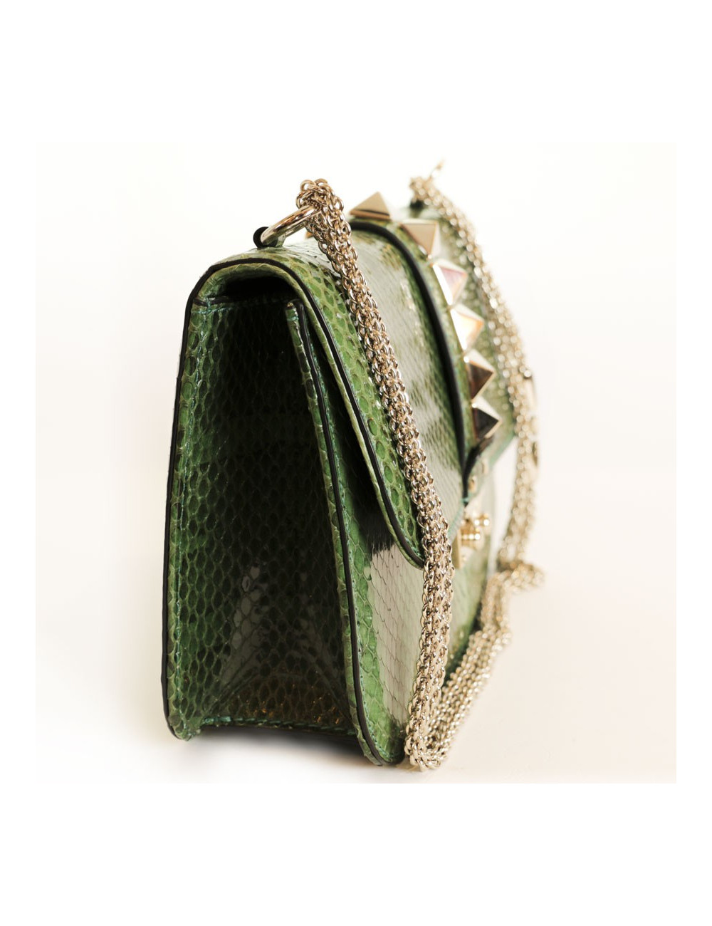 sac VALENTINO en serpent vert