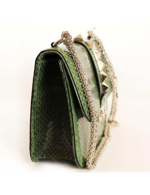 sac VALENTINO en serpent vert