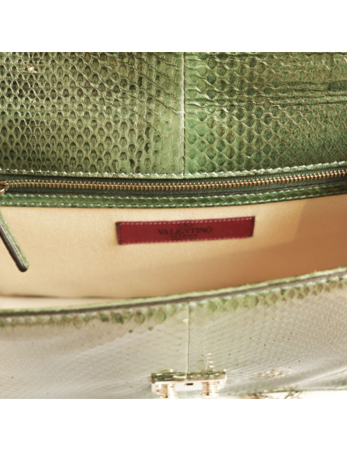 sac VALENTINO en serpent vert