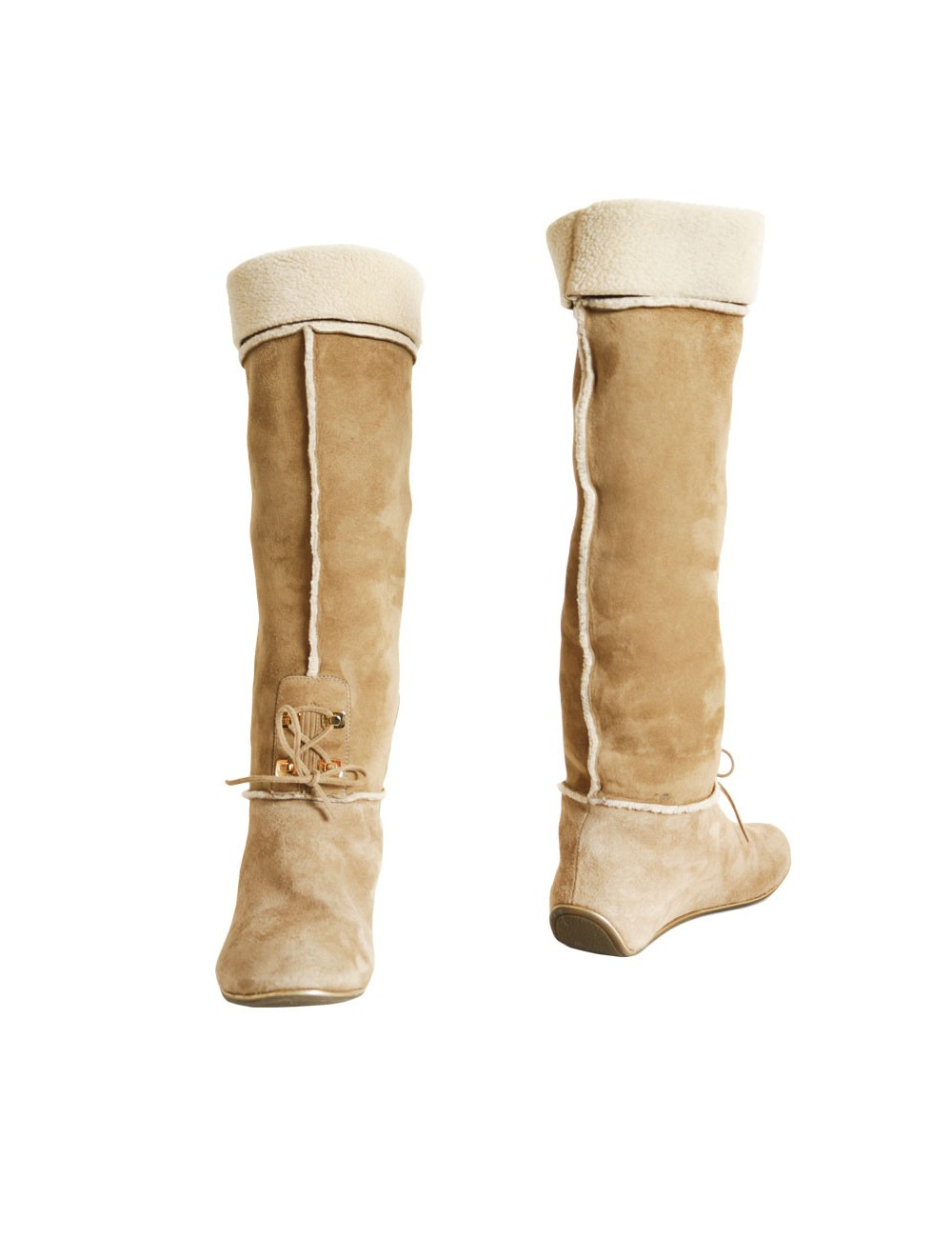 Bottes SERGIO ROSSI T 38,5 en daim naturel