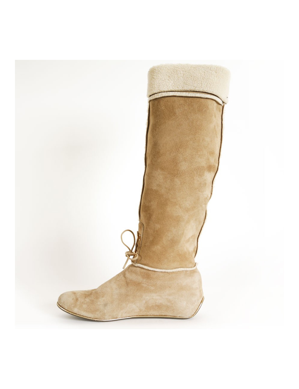 Bottes SERGIO ROSSI T 38,5 en daim naturel
