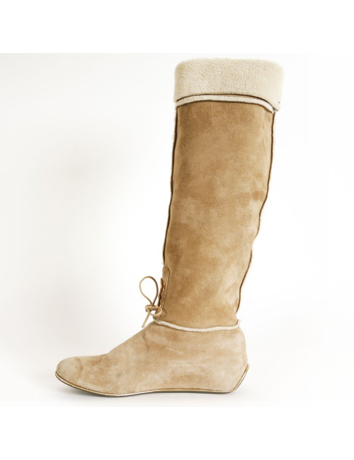 Bottes SERGIO ROSSI T 38,5 en daim naturel