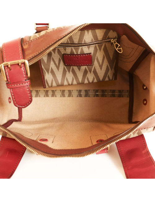 VALENTINO canvas and leather bag