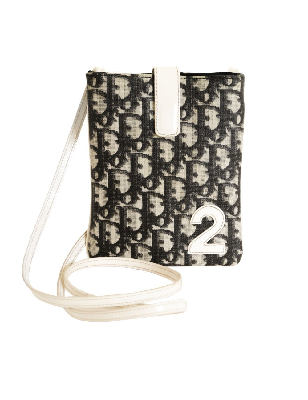 Pochette DIOR monogram bleu et blanche