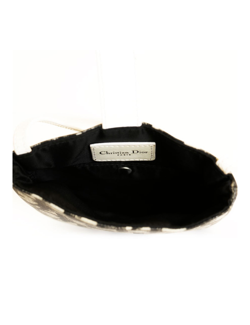 DIOR grey and white monogram wallet