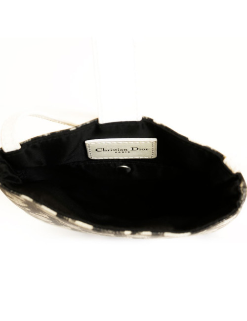 DIOR grey and white monogram wallet