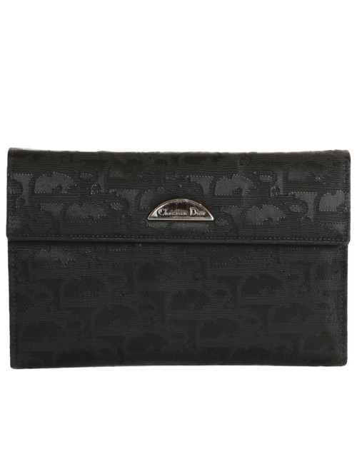 Portefeuille DIOR toile monogram noir