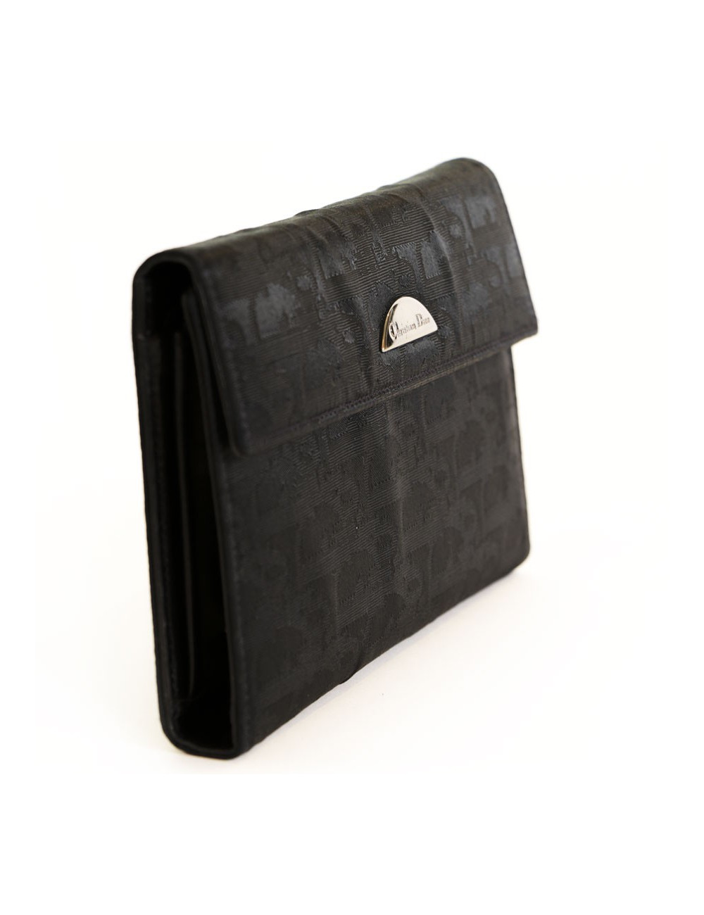 Portefeuille DIOR toile monogram noir