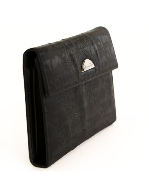 Portefeuille DIOR toile monogram noir