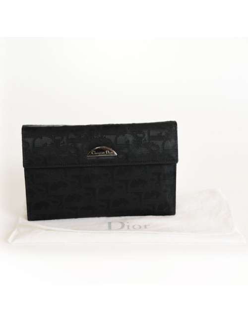 Portefeuille DIOR toile monogram noir