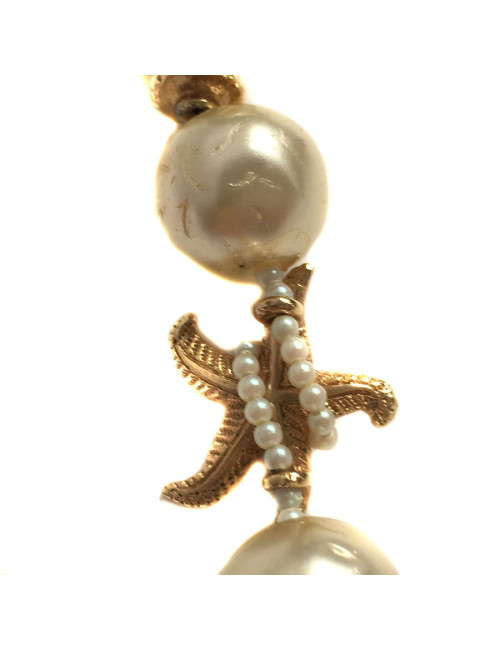 Sautoir CHRISTIAN DIOR perles nacrées et coquillages