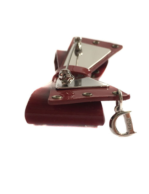 Broche DIOR nœud bordeaux 