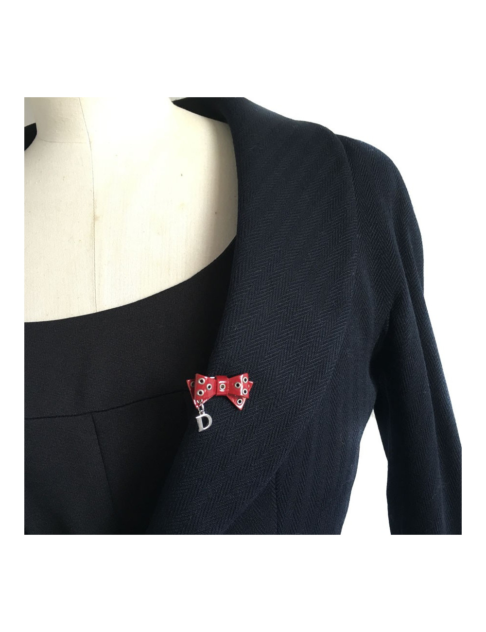 Broche DIOR Vintage bordeaux