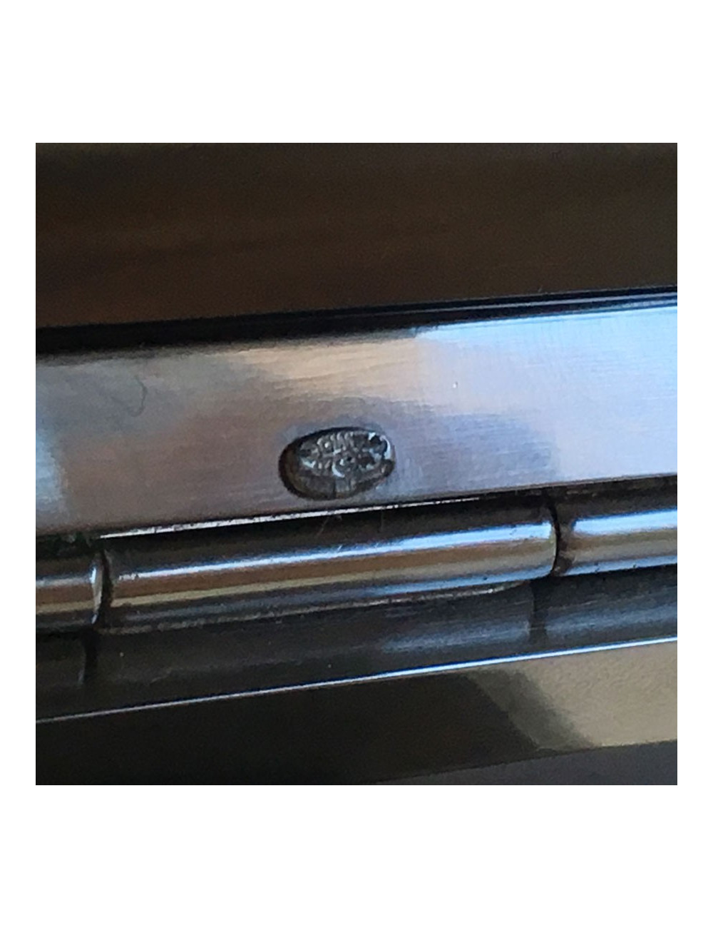 Manchette CHANEL velours gris et pâte de verre