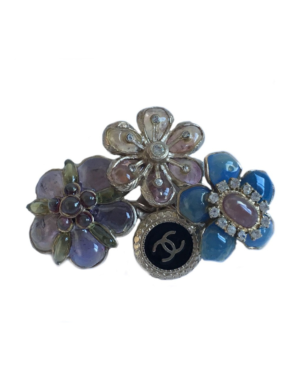 Broche Couture CHANEL en pâte de verre