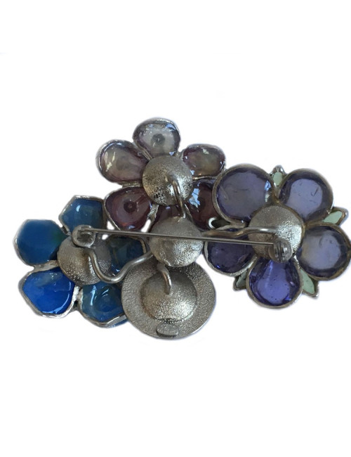 Broche Couture CHANEL en pâte de verre