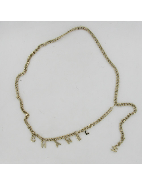 Ceinture sautoir chaîne dorée CHANEL