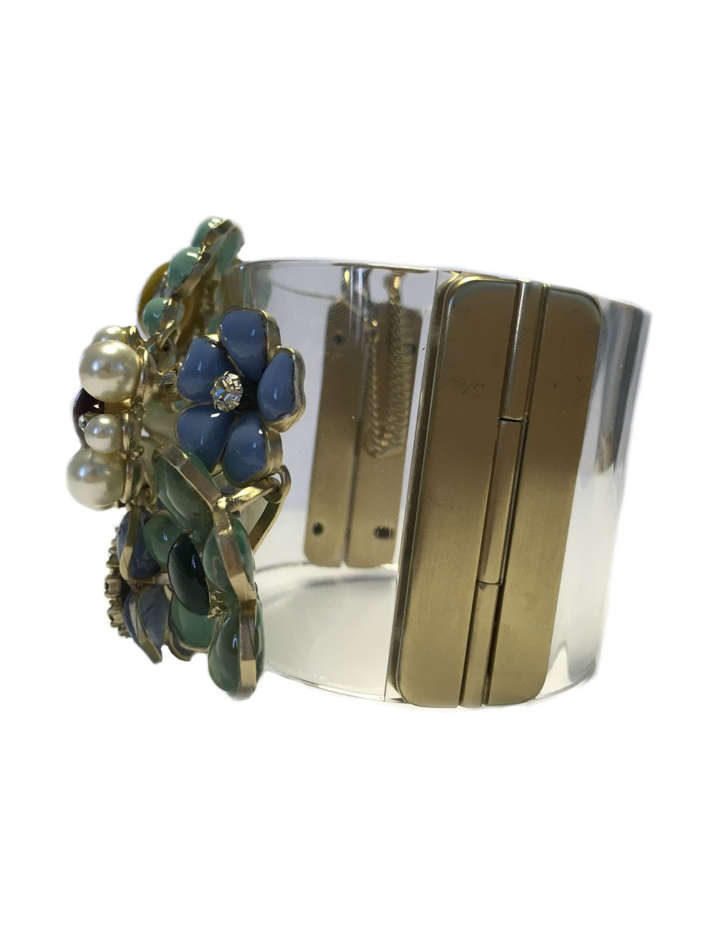 Manchette fleurettes CHANEL transparente