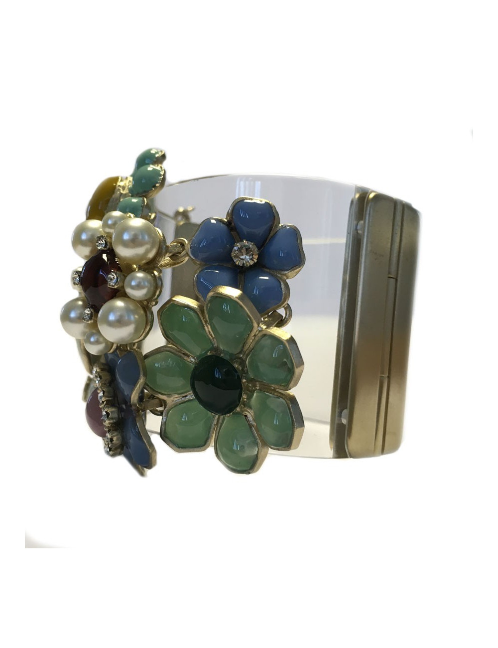 Manchette fleurettes CHANEL transparente