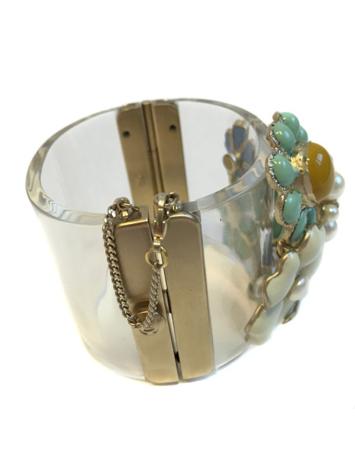 Manchette fleurettes CHANEL transparente