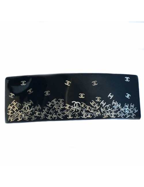 Barrette à cheveux CHANEL inclusion de CC argentés