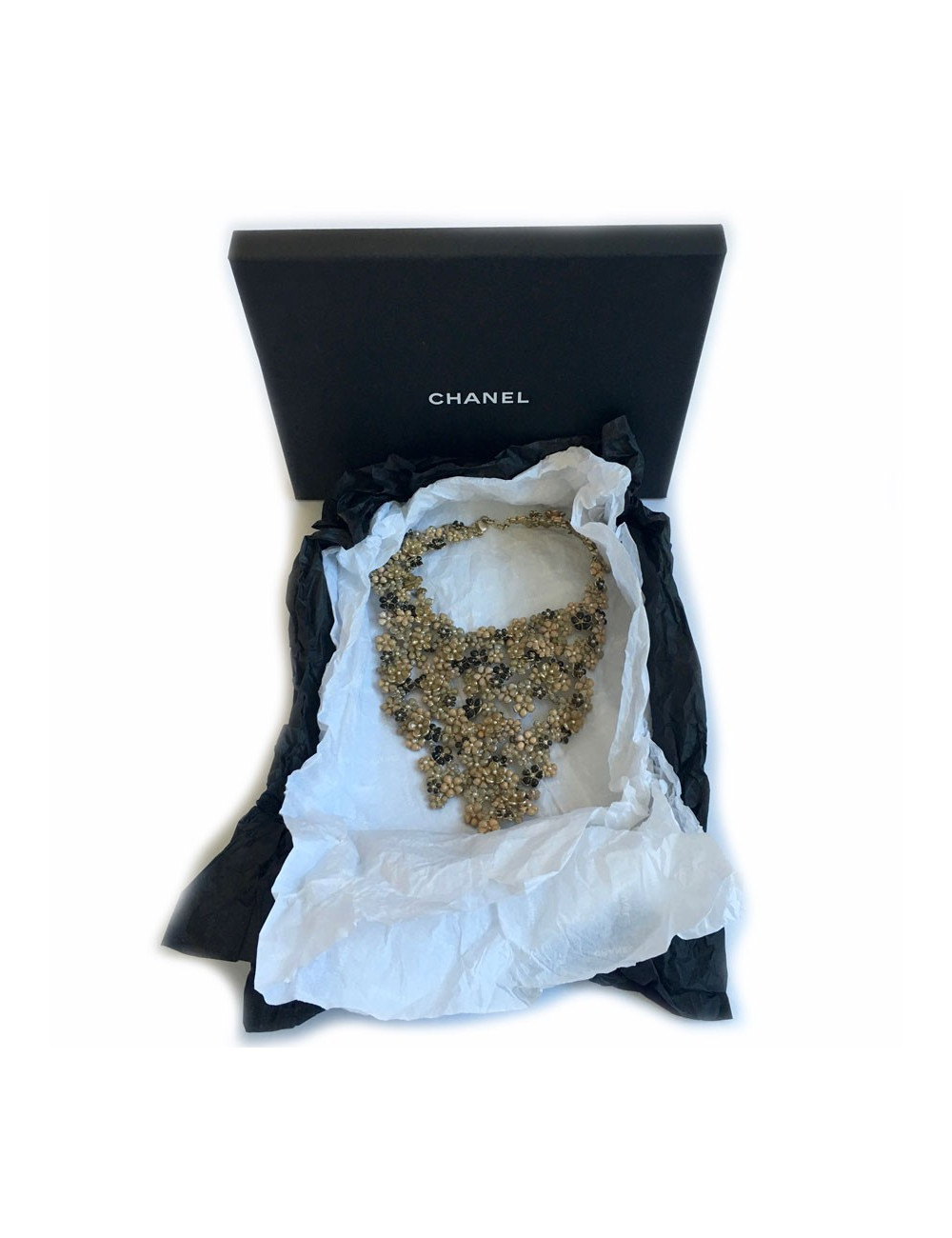 Collier plastron CHANEL fleurettes