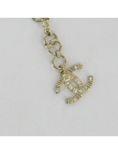 Ceinture bijou en métal or pâle CHANEL