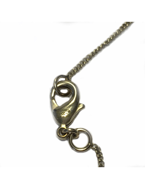 Collier CHANEL avec pendentif  double C en strass 