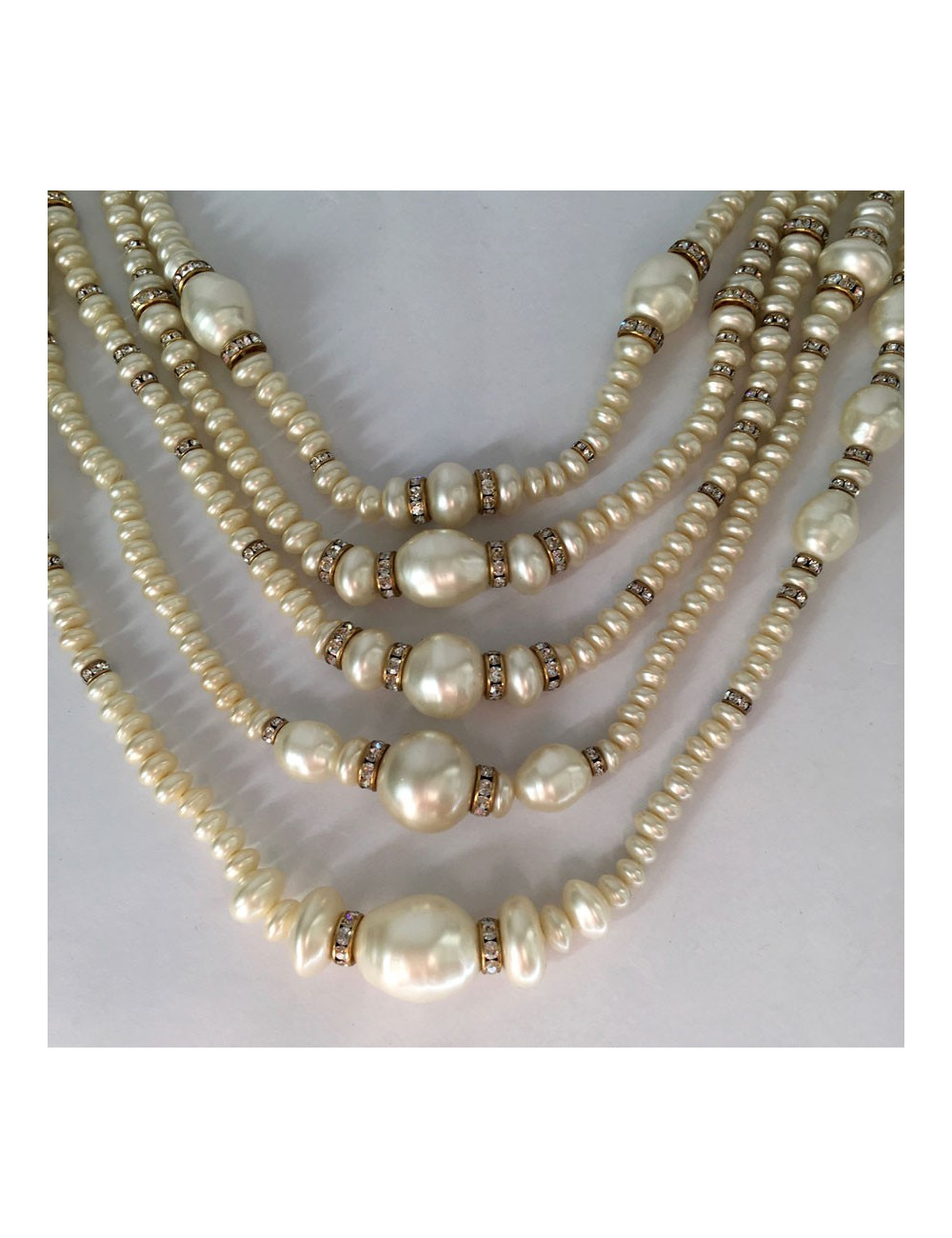 Multirangs Couture CHANEL Pearly beads necklace