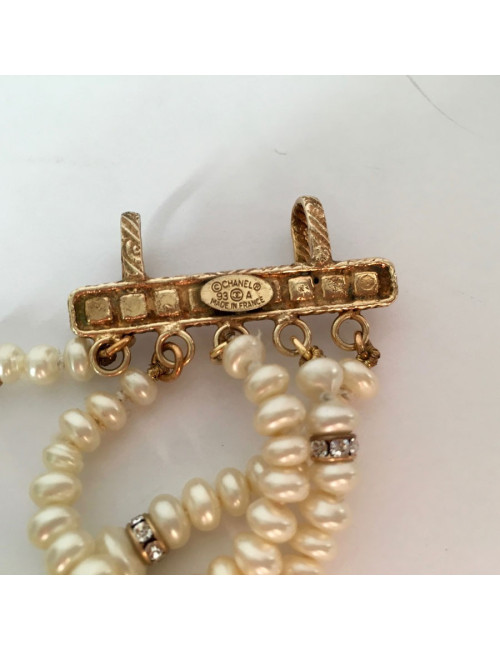 Long collier Couture  CHANEL  5 rangs  perles nacrées
