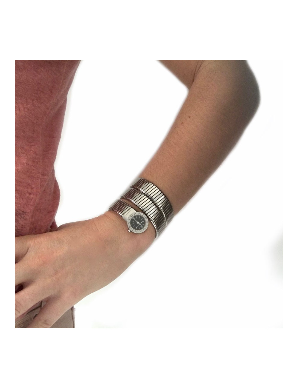 BULGARI tubogas serpenti steel watch