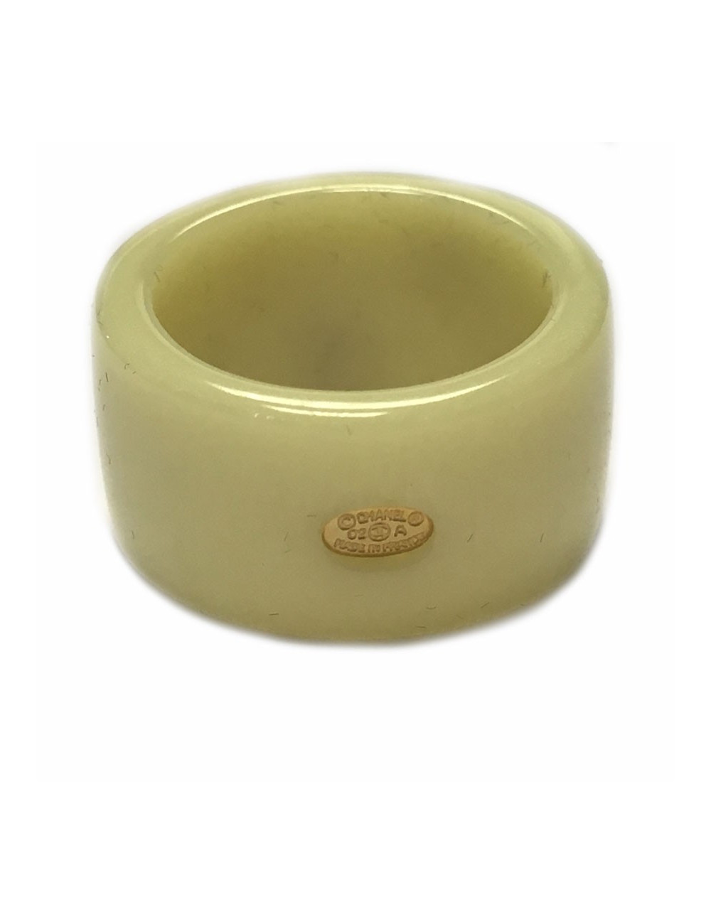 Ring CHANEL beige and Golden Camellia T53