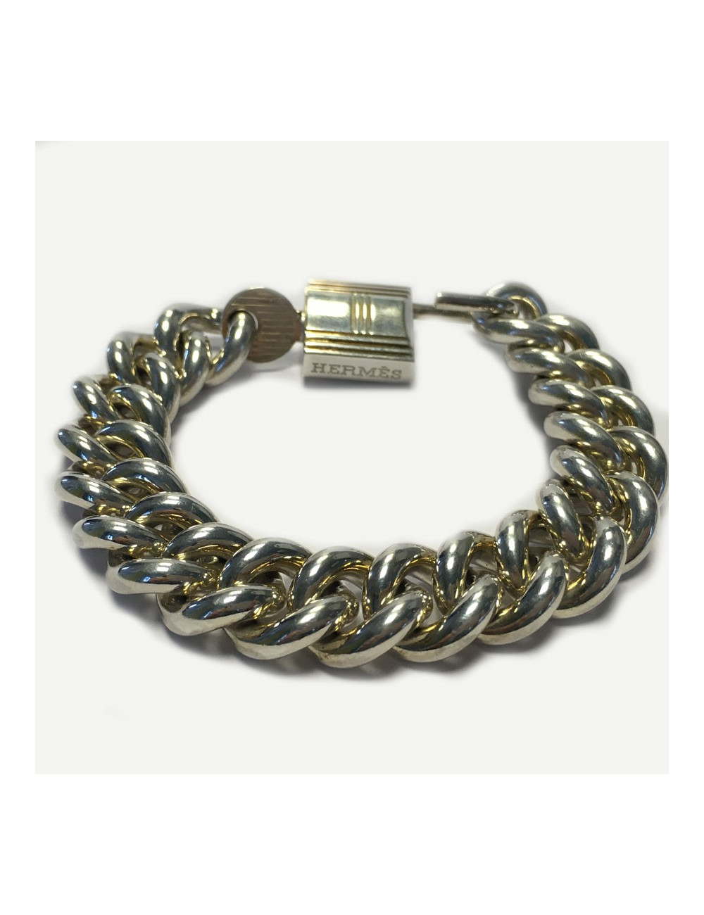Bracelet "Evasion" HERMES argent massif