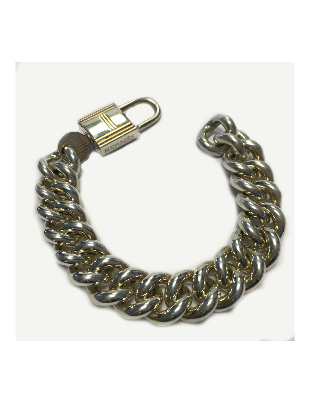 Bracelet "Evasion" HERMES argent massif