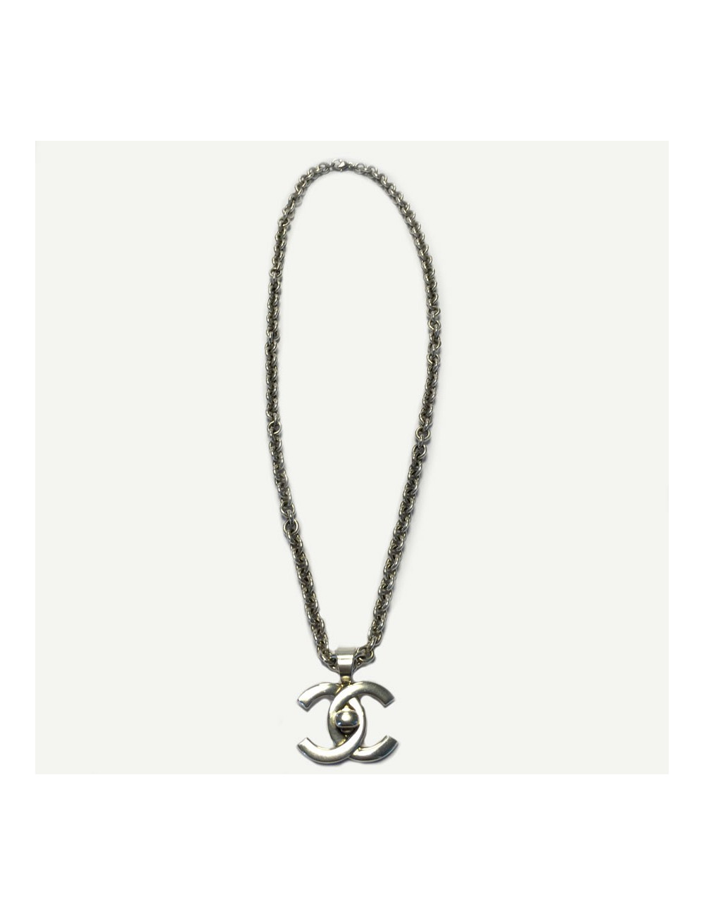 Collier CHANEL plaqué argent