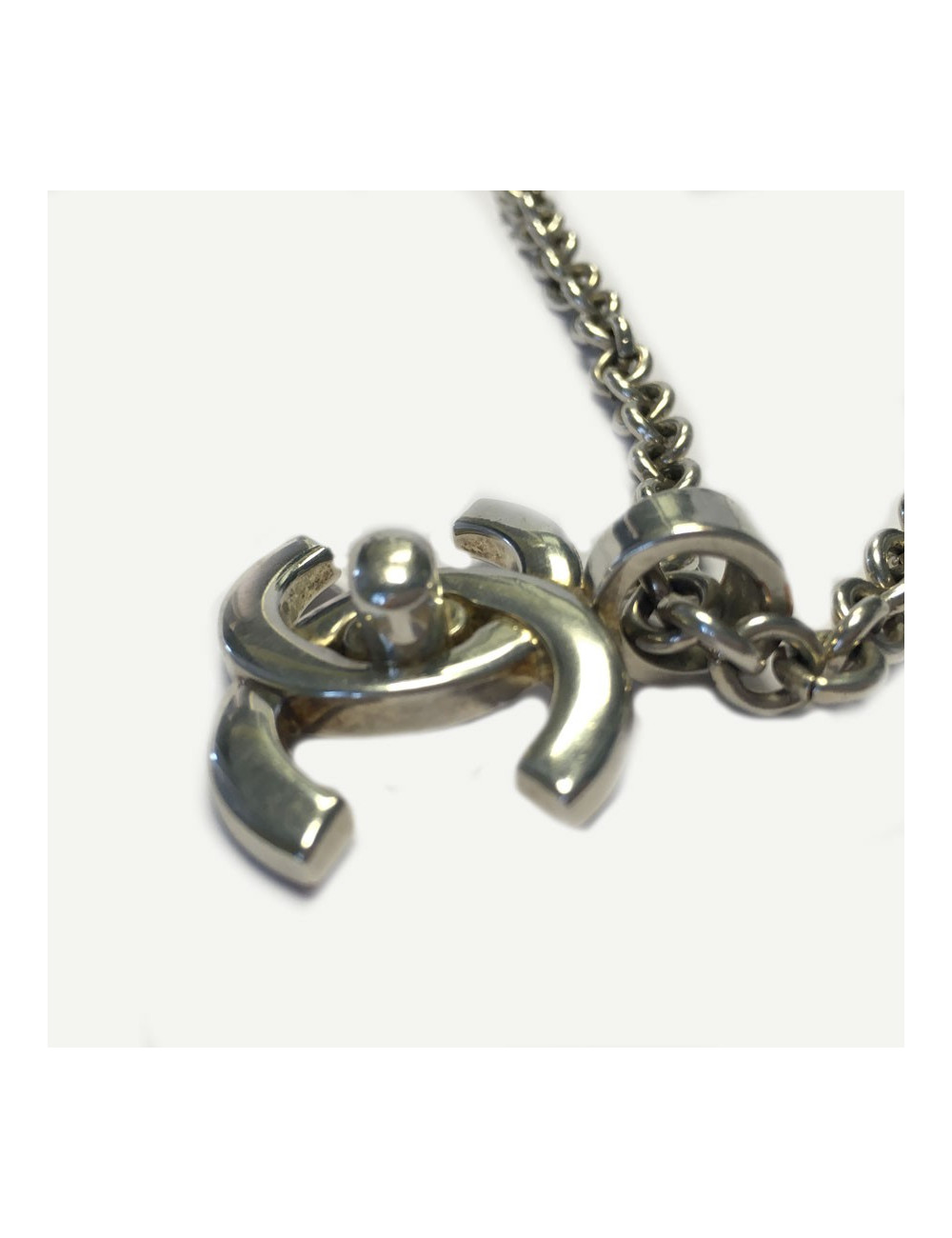 Silver plated CHANEL necklace