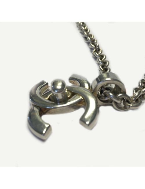 Silver plated CHANEL necklace