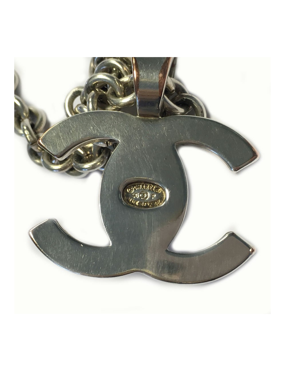 Silver plated CHANEL necklace