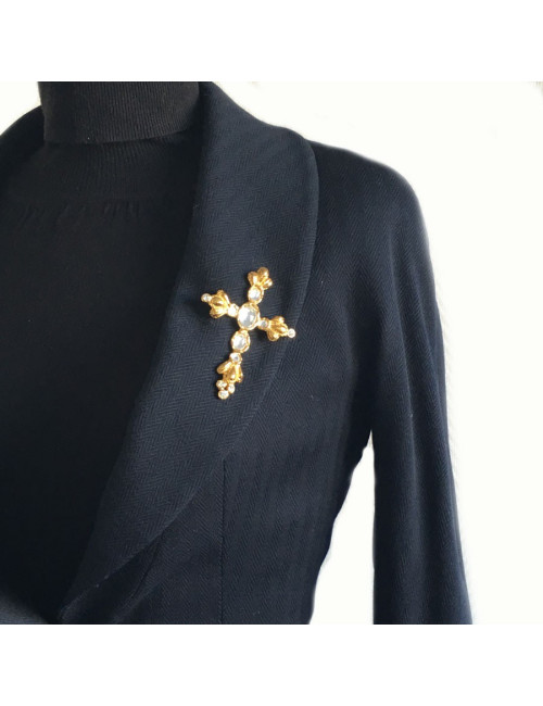PIN CHRISTIAN LACROIX golden cross Vintage